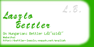laszlo bettler business card